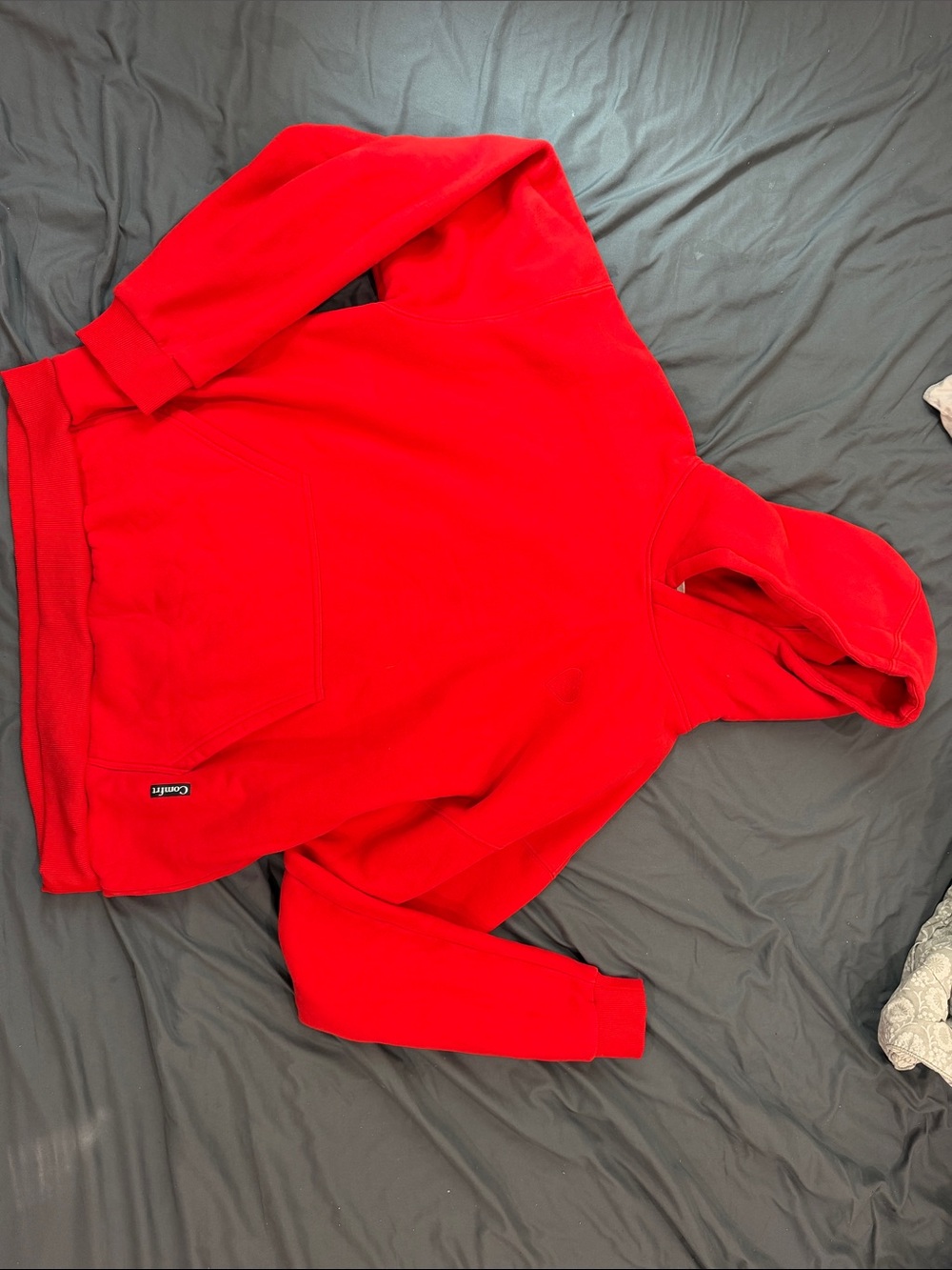 Men's Red Zip-Up Hooded Sweater